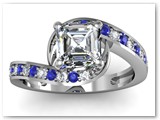 white sapphire - ring
